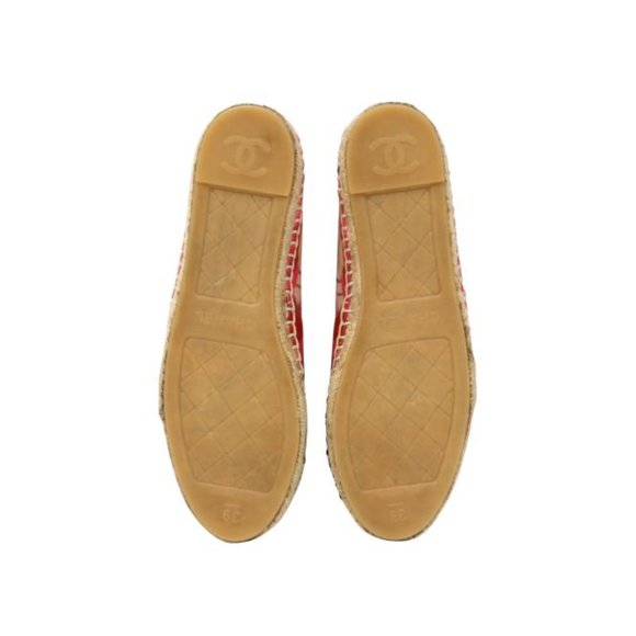 Chanel Pink Floral Print Espadrilles - Picture 5 of 5